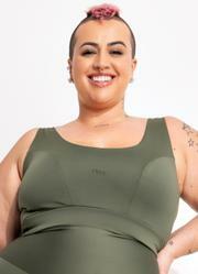 Top Verde Militar em Malha Suplex com Uv