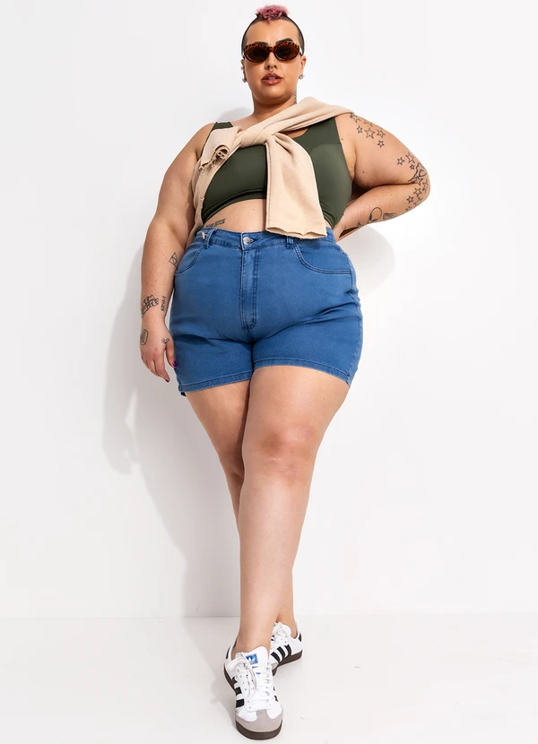 Marguerite - Top Verde Militar em Malha Suplex com Uv 11