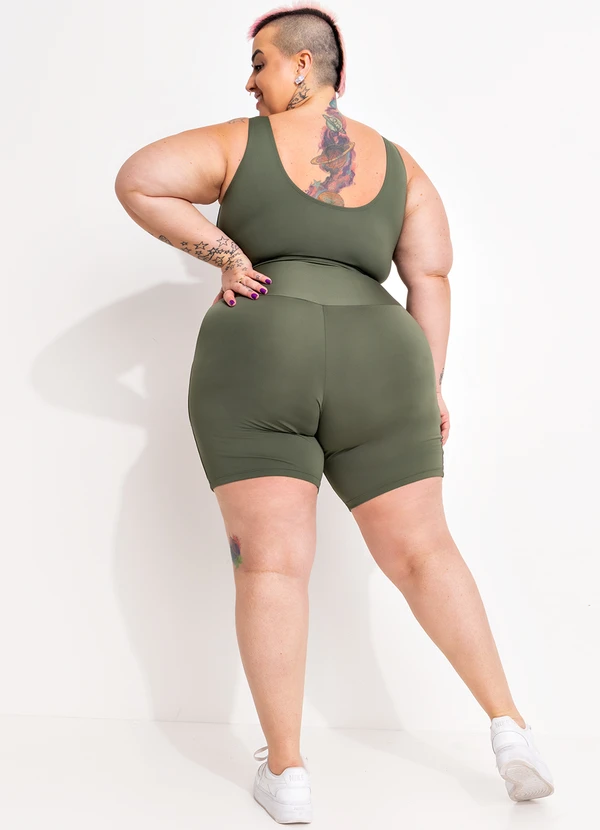 Marguerite - Top Verde Militar em Malha Suplex com Uv 5