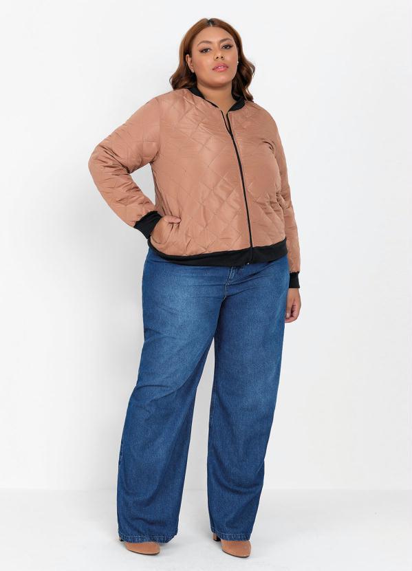 Outlet - Bomber Plus Size Caramelo Acolchoada 3