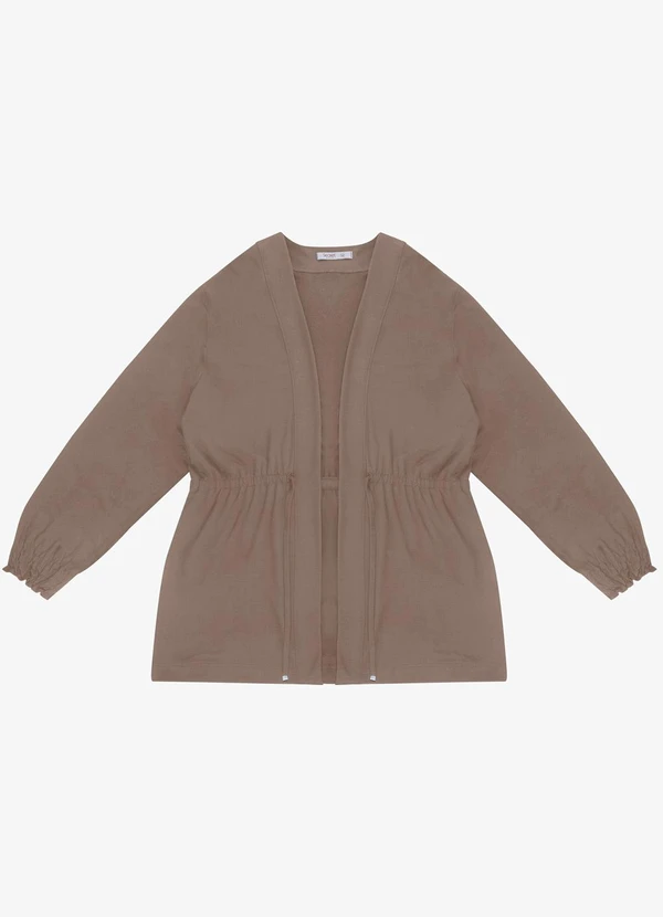 Secret Glam - Cardigan Molecotton Plus Size Marrom 1