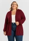 Secret Glam - Cardigan Molecotton Plus Size Preto - variação: Vermelho