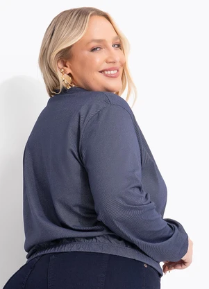 Marguerite - Casaco Azul em Malha Denim - MARGUERITE