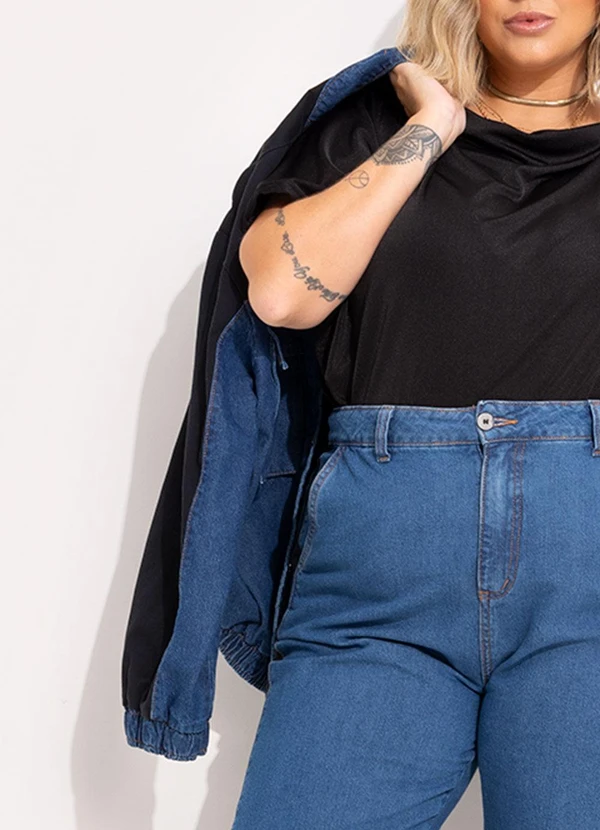 Marguerite - Casaco Jeans Azul Escuro em Jeans 8