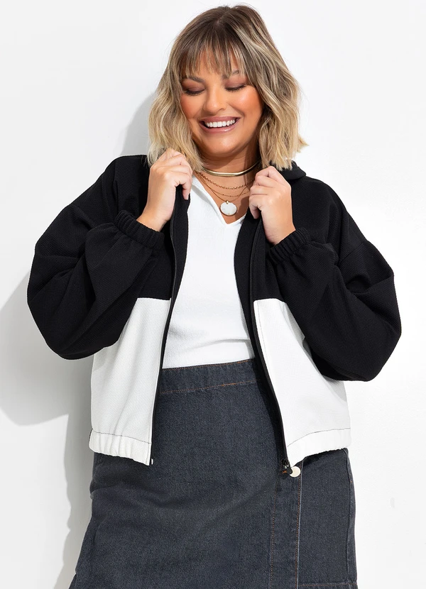 Marguerite - Casaco Preto em Malha Jacquard 6