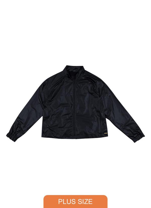 Cativa Plus Size - Corta Vento Feminino Plus Size Preto