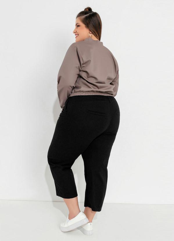 Outlet - Jaqueta Bomber Plus Size Cinza 2