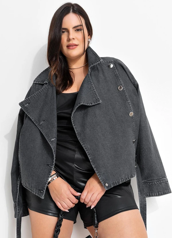 Marguerite - Jaqueta Cinza em Jeans 2