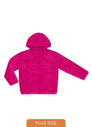 Endless - Jaqueta com Capuz Feminina Plus Size Rosa - ENDLESS