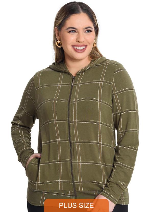 Secret Glam - Jaqueta com Capuz Molecotton Viscose Verde