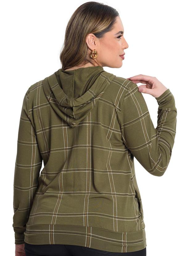 Secret Glam - Jaqueta com Capuz Molecotton Viscose Verde 2