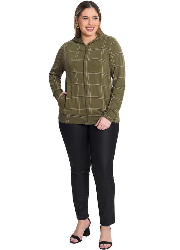 Secret Glam - Jaqueta com Capuz Molecotton Viscose Verde 3