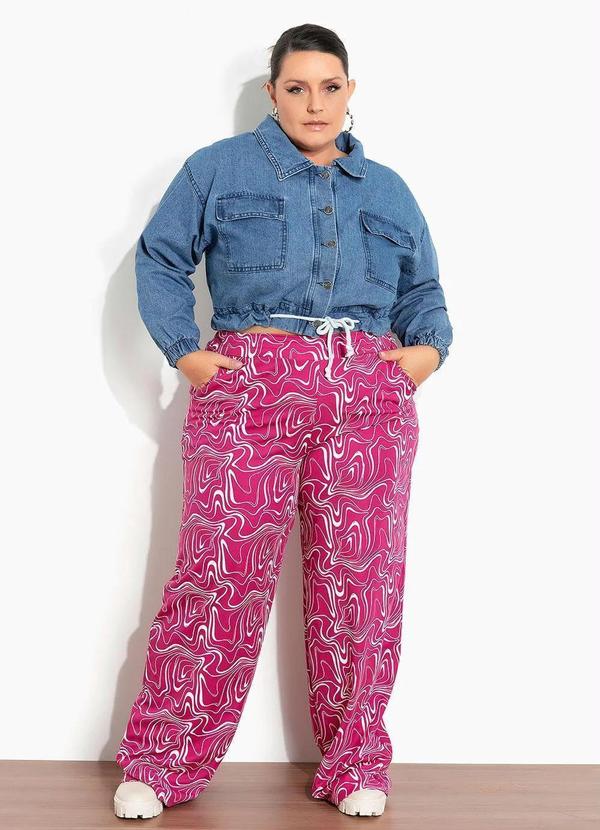 Marguerite - Jaqueta Cropped Jeans Barra Ajustável Plus Size 10