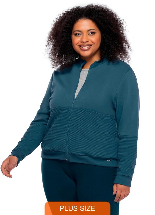 Maelle - Jaqueta em Molecotton Azul