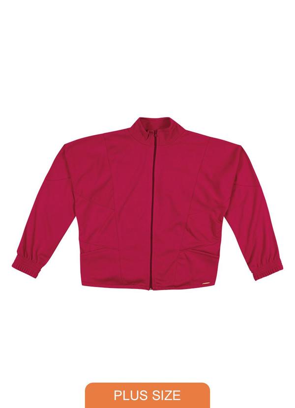 Cativa Plus Size - Jaqueta Feminina Plus Size com Recorte Rosa