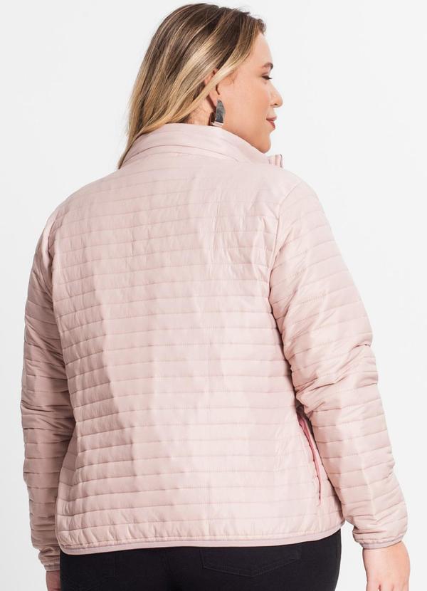 Secret Glam - Jaqueta Feminina Plus Size Microfibra Rosa 2
