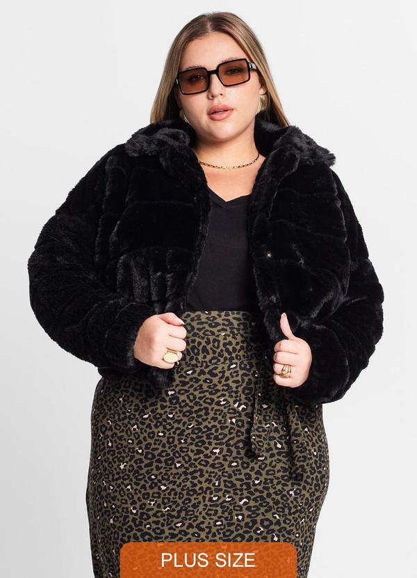 Secret Glam - Jaqueta Feminina Plus Size Preto 2