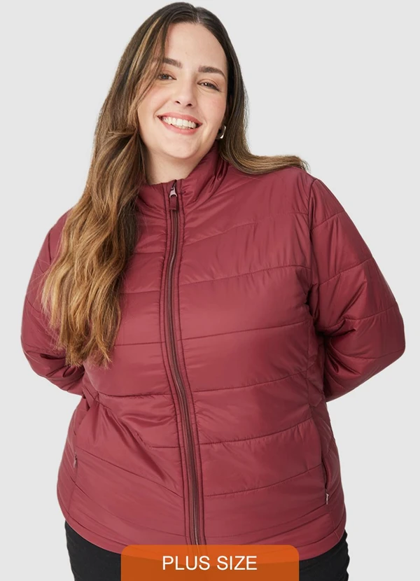 Malwee - Jaqueta Feminina Puffer Plus Bordô