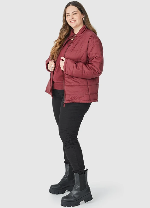 Malwee - Jaqueta Feminina Puffer Plus Bordô 2