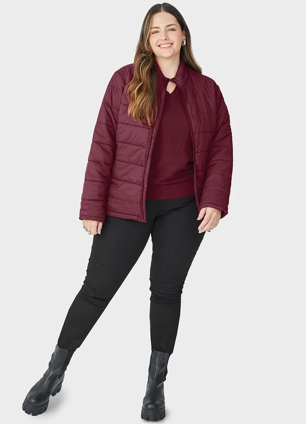 Malwee - Jaqueta Feminina Puffer Plus Bordô 1
