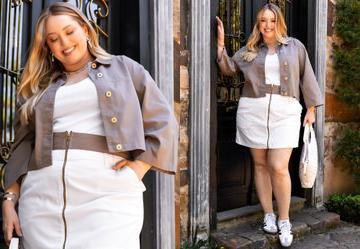 Jaqueta Marrom em Jeans