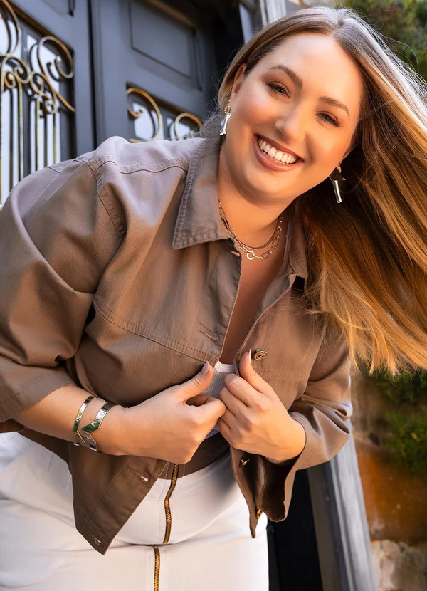 Marguerite - Jaqueta Marrom em Jeans 10