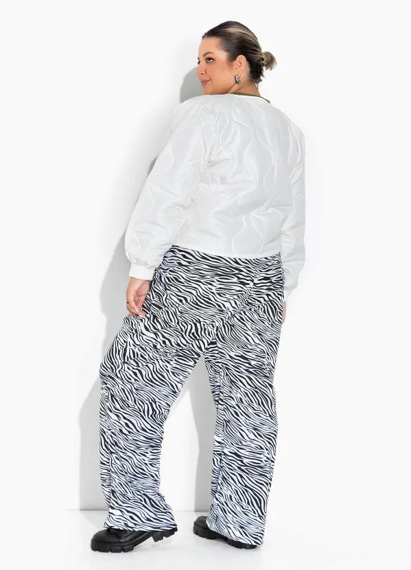 Marguerite - Jaqueta Matelassada Off White Cropped Plus Size