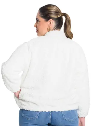 Secret Glam - Jaqueta Pelo Alpaca Off White - SECRET GLAM