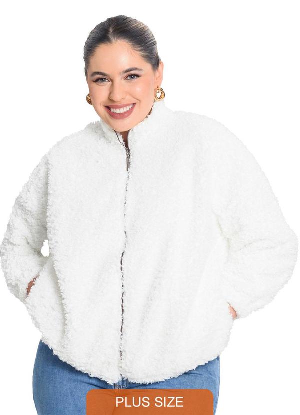 Secret Glam - Jaqueta Pelo Alpaca Off White
