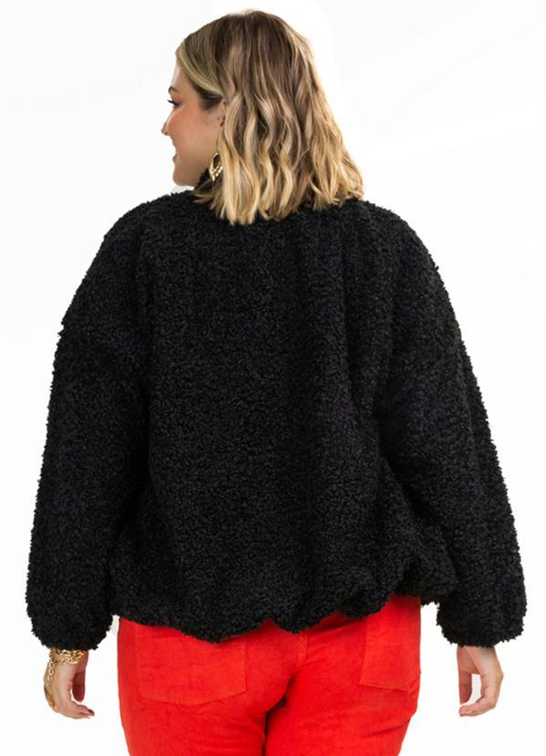 Secret Glam - Jaqueta Pelo Alpaca Preto 2