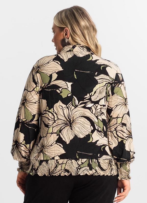 Secret Glam - Jaqueta Plus Size Feminina Estampada Verde 2