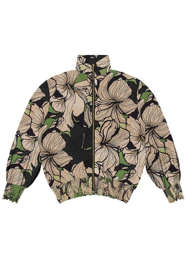 Secret Glam - Jaqueta Plus Size Feminina Estampada Verde 4