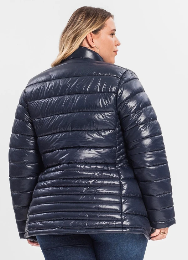 Secret Glam - Jaqueta Plus Size Microfibra Azul 1