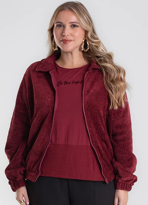 Secret Glam - Jaqueta Plus Size Vermelho 5