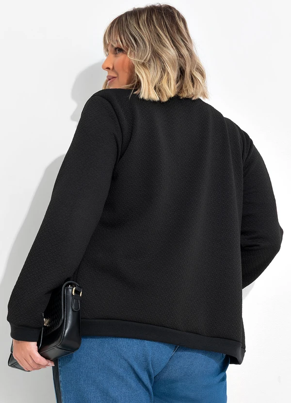 Marguerite - Jaqueta Preta em Malha Colméia 2