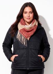 Jaqueta Puffer Plus Size Preta