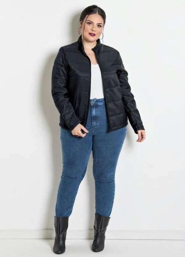 Marguerite - Jaqueta Puffer Plus Size Preta 3