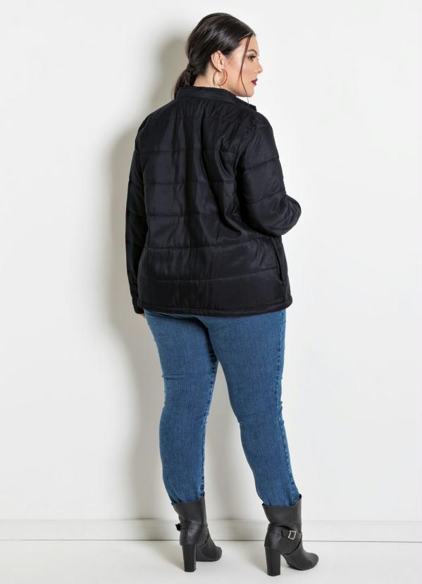 Marguerite - Jaqueta Puffer Plus Size Preta 4