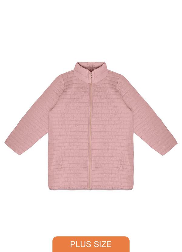 Secret Glam - Jaqueta Puffer Plus Size Rosa