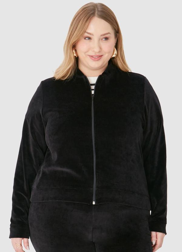 Malwee - Jaqueta Tradicional em Plush Plus Preto