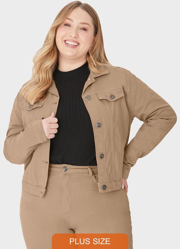 Malwee - Jaqueta Tradicional em Sarja Plus Bege