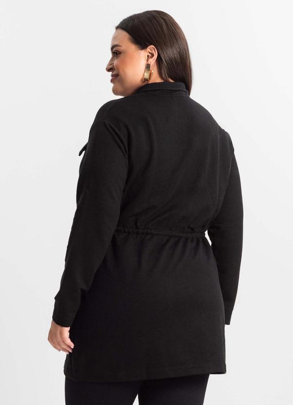 Secret Glam - Parka Feminina Plus Size Preto 2