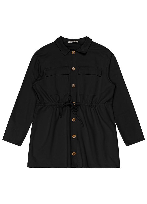 Secret Glam - Parka Feminina Plus Size Preto 4