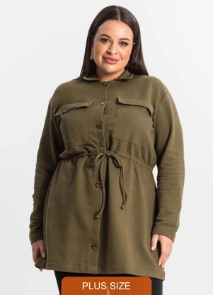 Secret Glam - Parka Feminina Plus Size Verde - SECRET GLAM