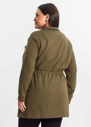 Secret Glam - Parka Feminina Plus Size Verde - SECRET GLAM