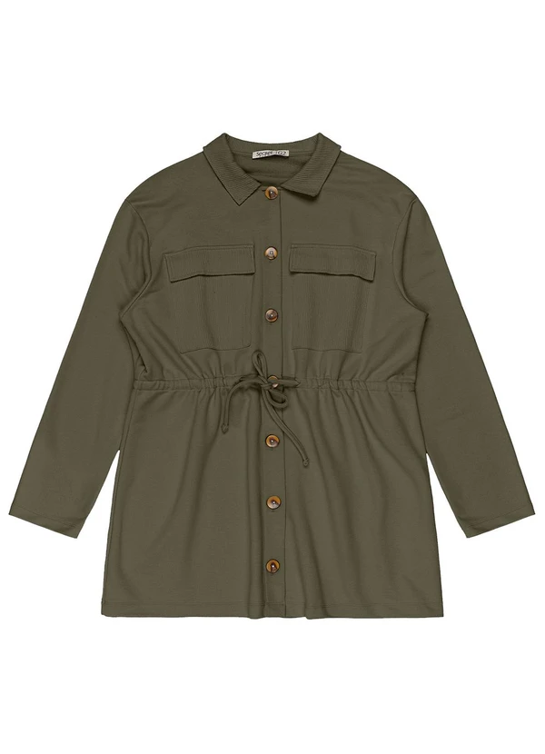 Secret Glam - Parka Feminina Plus Size Verde 4