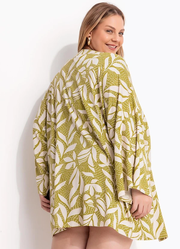 Marguerite - Casaco Folhagem Verde em Malha de Viscose 1