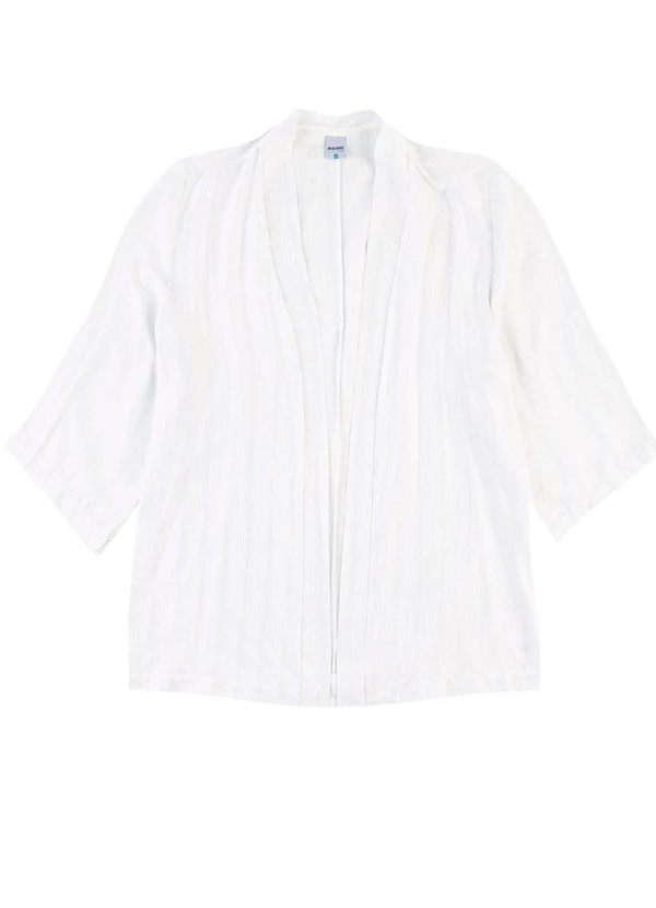 Malwee - Kimono Alongado em Viscose PlusBranco 1