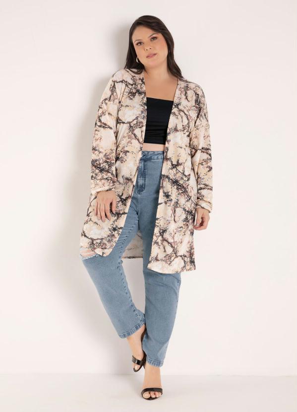Marguerite - Kimono Marmorizado com Mangas Plus Size 2