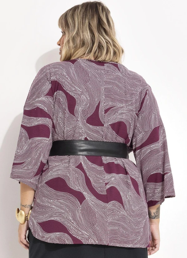 Marguerite - Kimono Pontilhado em Malha de Viscose 2